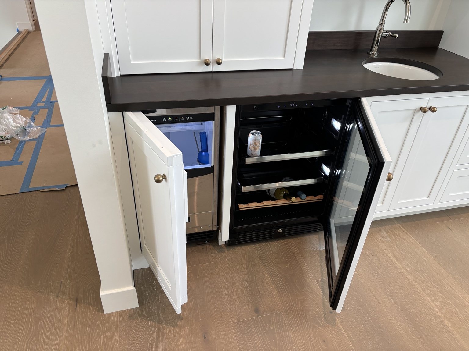 Custom beverage center cabinetry