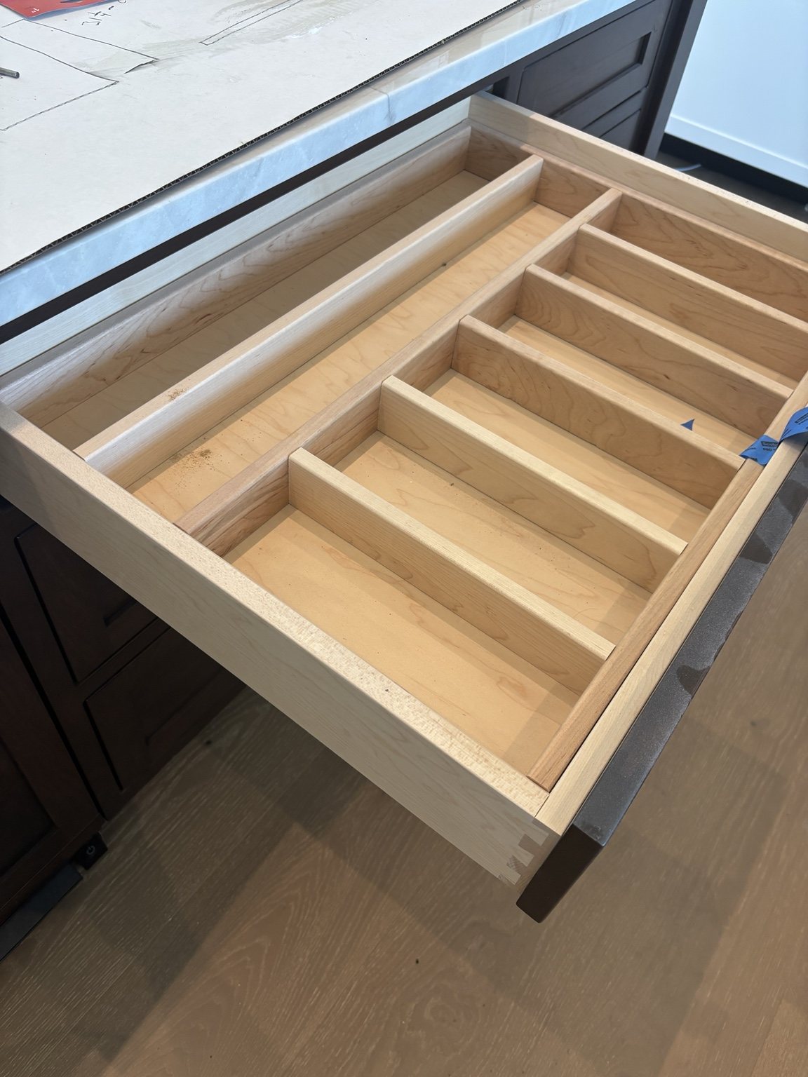Custom dovetail drawer dividers