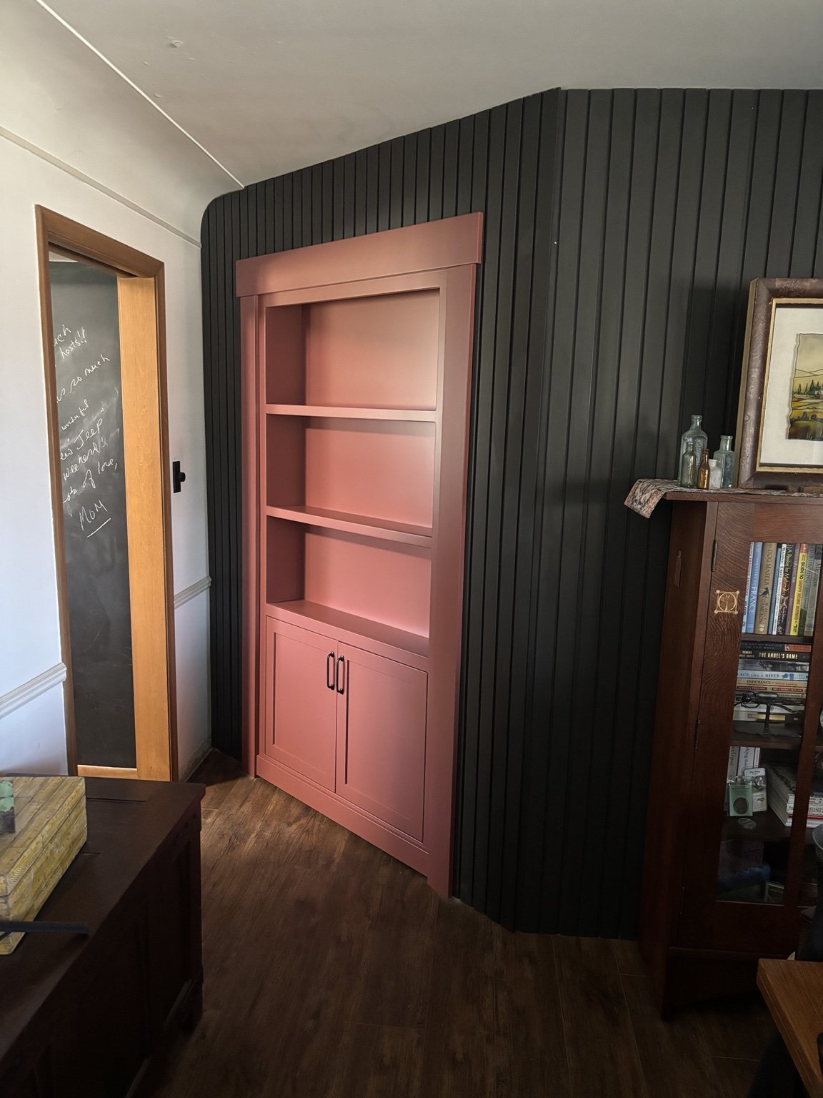 Hidden bookcase door